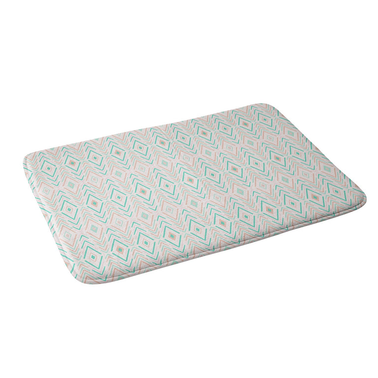 AVENIE BOHEMIAN DIAMONDS MINT MEMORY FOAM BATH MAT