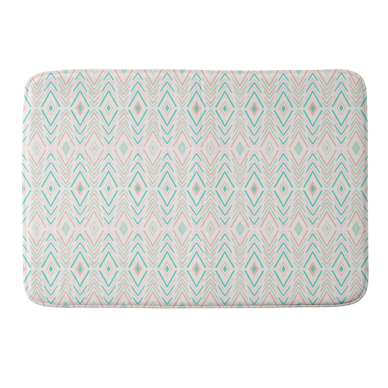AVENIE BOHEMIAN DIAMONDS MINT MEMORY FOAM BATH MAT