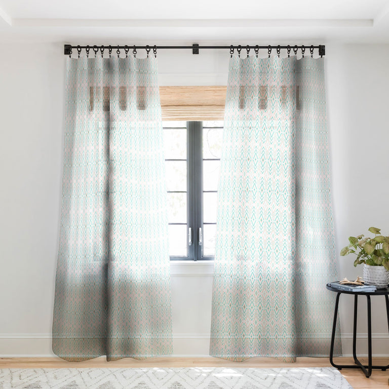 BOHEMIAN DIAMONDS MINT SHEER WINDOW CURTAIN