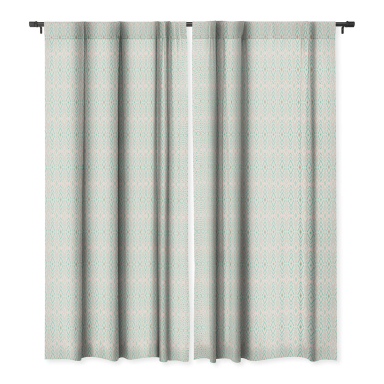 BOHEMIAN DIAMONDS MINT BLACKOUT WINDOW CURTAIN