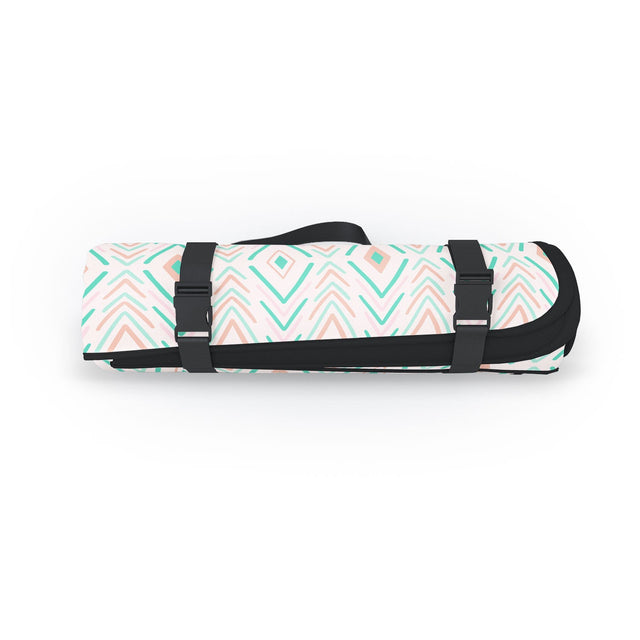 Bohemian Diamonds Mint Picnic Blanket