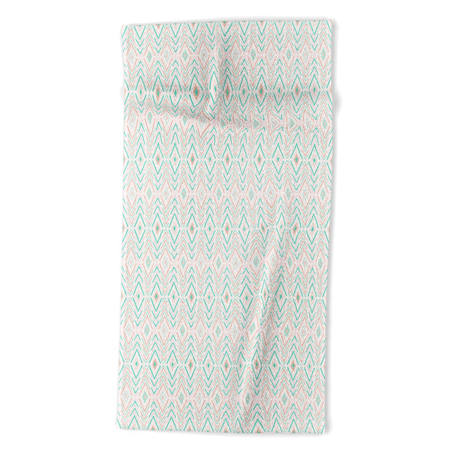 Bohemian Diamonds Mint Beach Towel