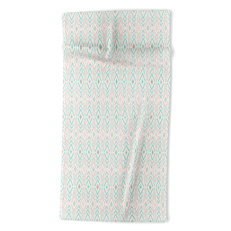 Bohemian Diamonds Mint Beach Towel