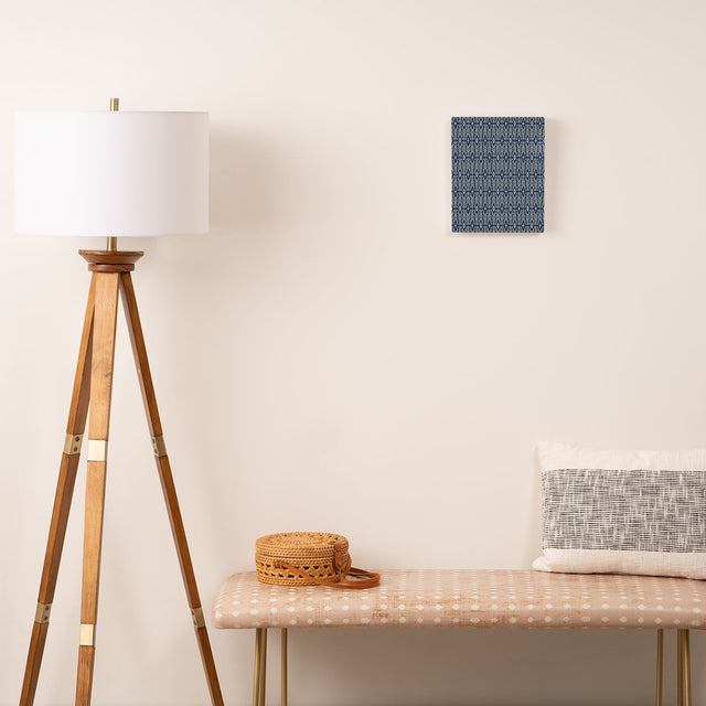 Bohemian Diamonds Navy Art Canvas