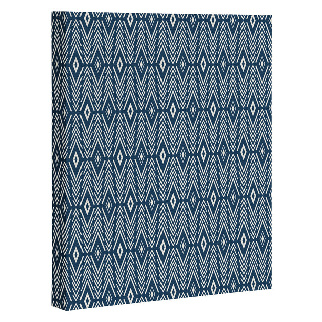 Bohemian Diamonds Navy Art Canvas