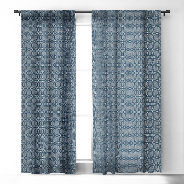 BOHEMIAN DIAMONDS NAVY BLACKOUT WINDOW CURTAIN