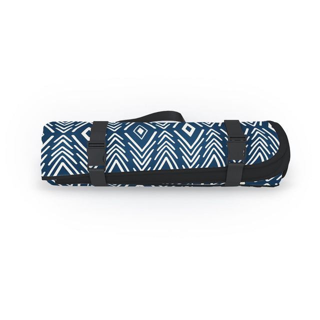 Bohemian Diamonds Navy Picnic Blanket