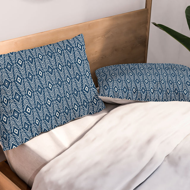 BOHEMIAN DIAMONDS NAVY PILLOW SHAMS