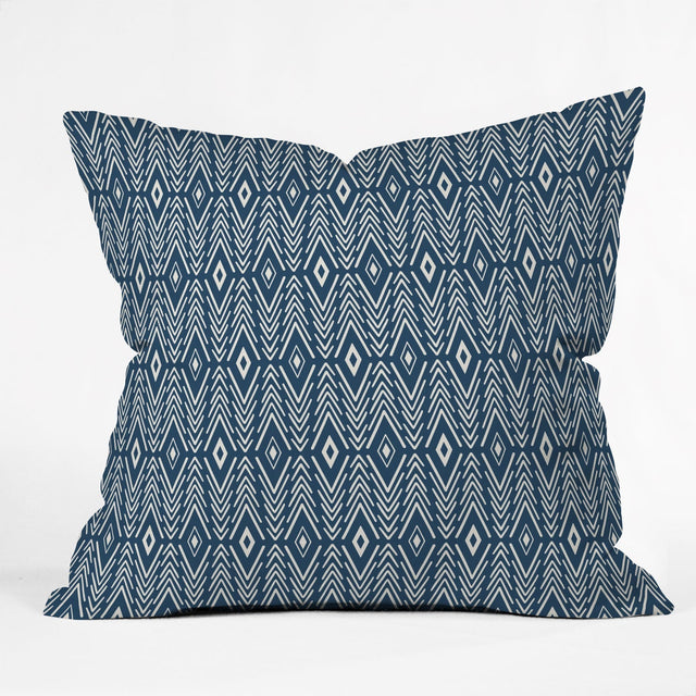 BOHEMIAN DIAMONDS NAVY THROW PILLOW