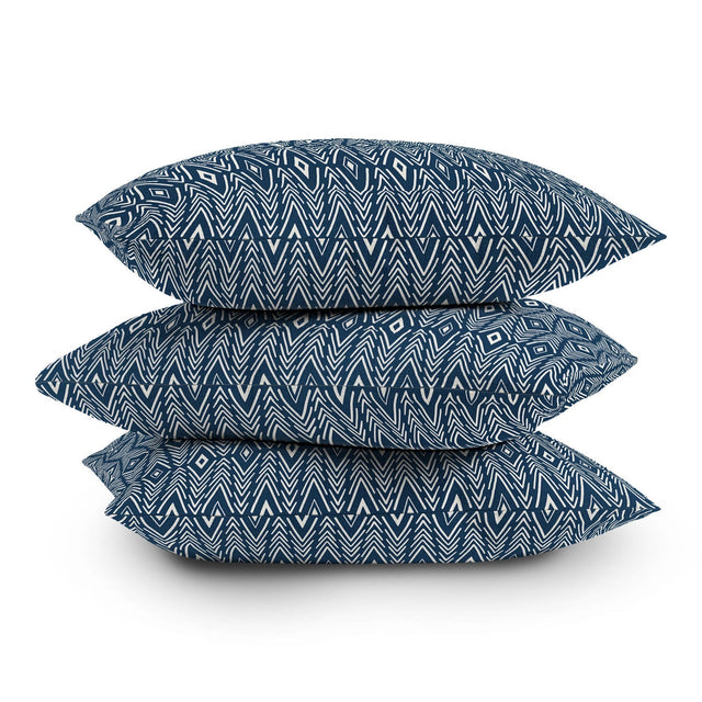 BOHEMIAN DIAMONDS NAVY THROW PILLOW
