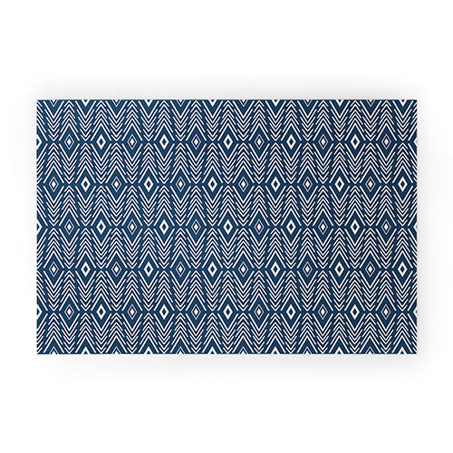 Bohemian Diamonds Navy Welcome Mat