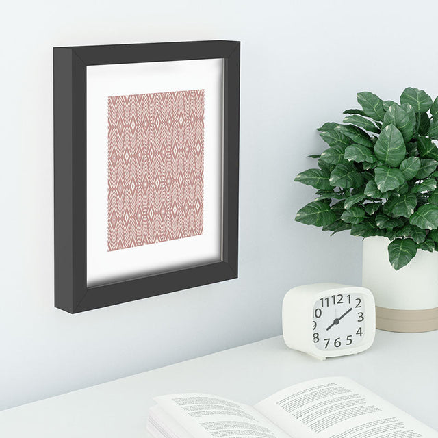 Bohemian Diamonds Peach Recessed Framing Rectangle