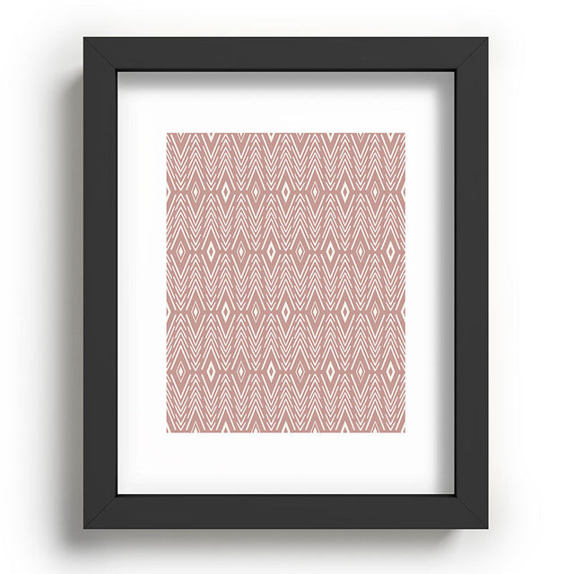 Bohemian Diamonds Peach Recessed Framing Rectangle