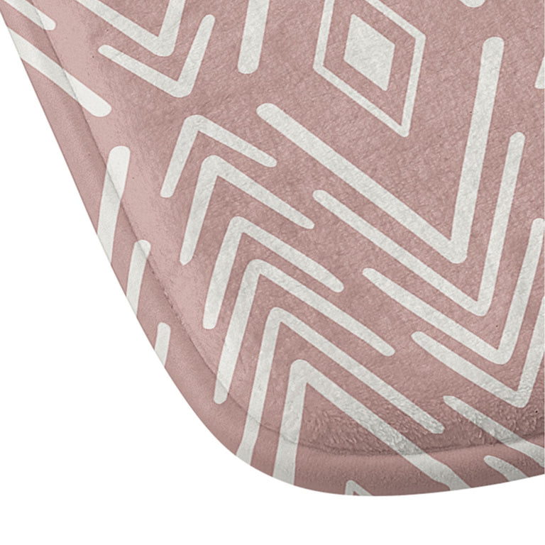 AVENIE BOHEMIAN DIAMONDS PEACH MEMORY FOAM BATH MAT