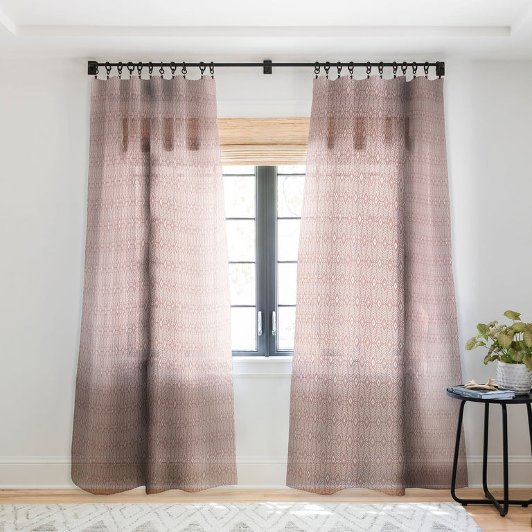BOHEMIAN DIAMONDS PEACH SHEER WINDOW CURTAIN WINDOW CURTAIN