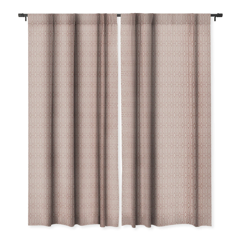 BOHEMIAN DIAMONDS PEACH BLACKOUT WINDOW CURTAIN
