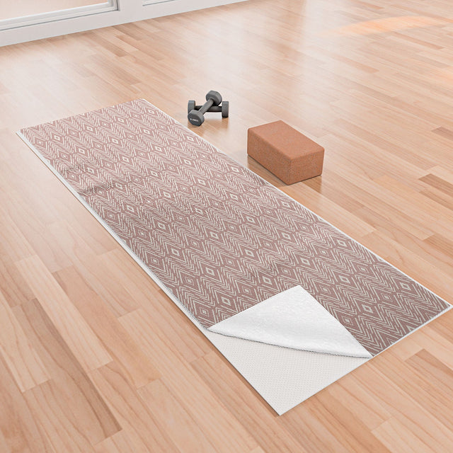 Bohemian Diamonds Peach Yoga Towel