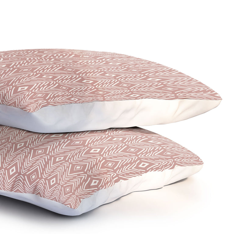 BOHEMIAN DIAMONDS PEACH PILLOW SHAMS