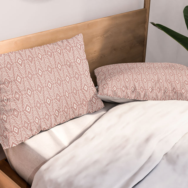 BOHEMIAN DIAMONDS PEACH PILLOW SHAMS