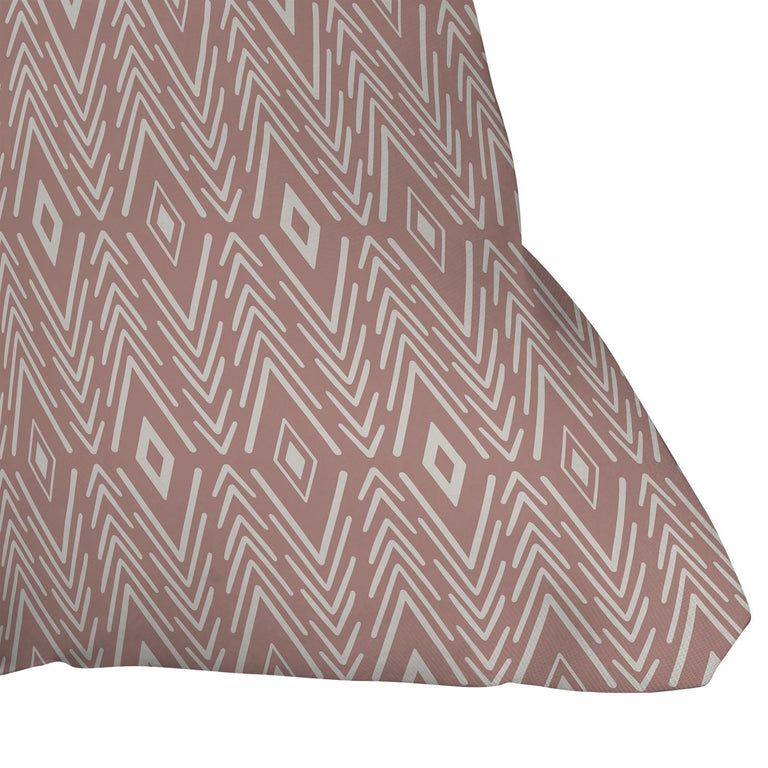 BOHEMIAN DIAMONDS PEACH THROW PILLOW