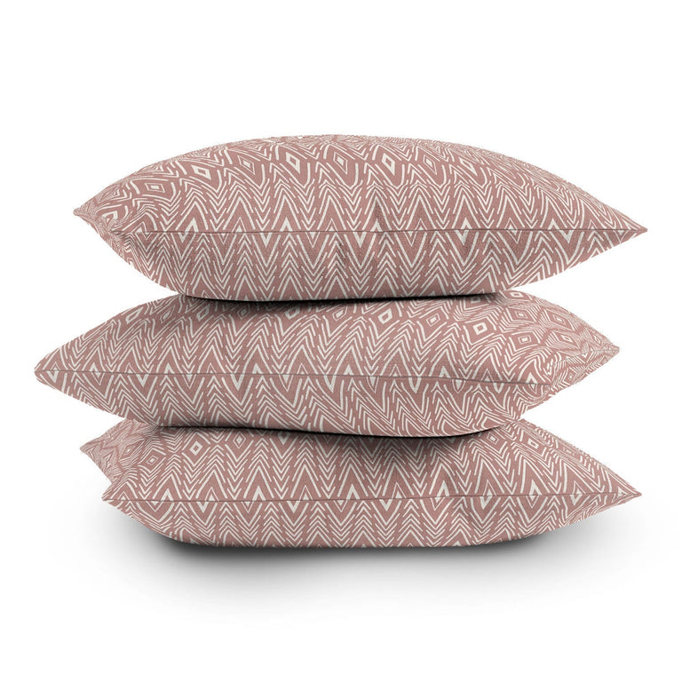 BOHEMIAN DIAMONDS PEACH THROW PILLOW