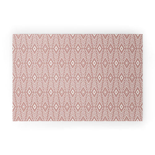 Bohemian Diamonds Peach Welcome Mat