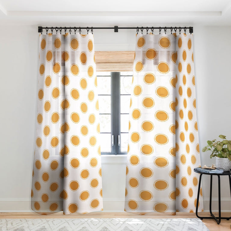 SUMMER DESERT SUN SHEER NON REPEAT WINDOW CURTAIN
