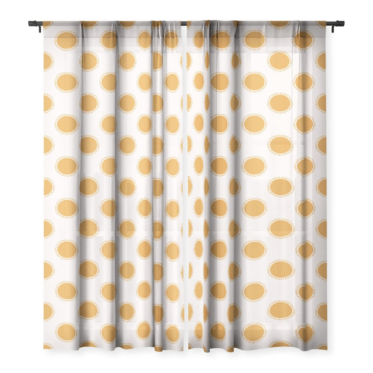 SUMMER DESERT SUN SHEER NON REPEAT WINDOW CURTAIN