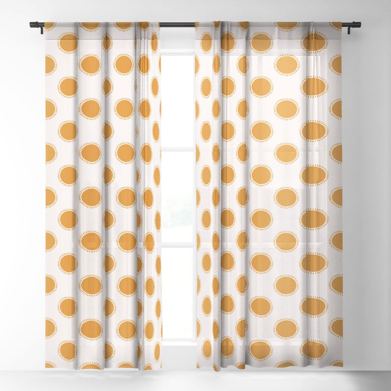 SUMMER DESERT SUN SHEER NON REPEAT WINDOW CURTAIN