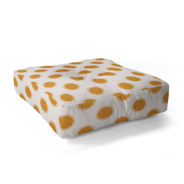 Summer Desert Sun Floor Pillow Square