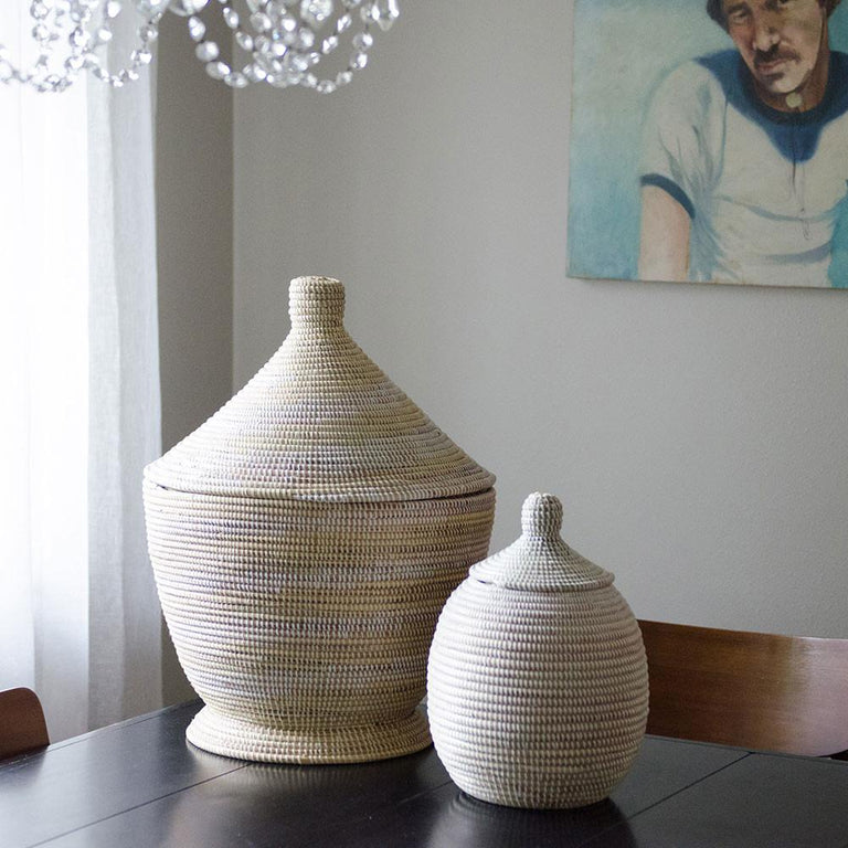 WHITE GOURD BASKET (SENEGAL) | STORAGE
