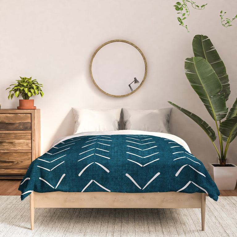 MUD CLOTH BIG ARROWS IN TEAL DUVET / COMFORTER