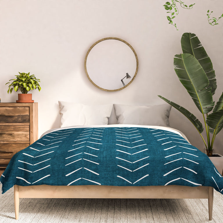 MUD CLOTH BIG ARROWS IN TEAL DUVET / COMFORTER