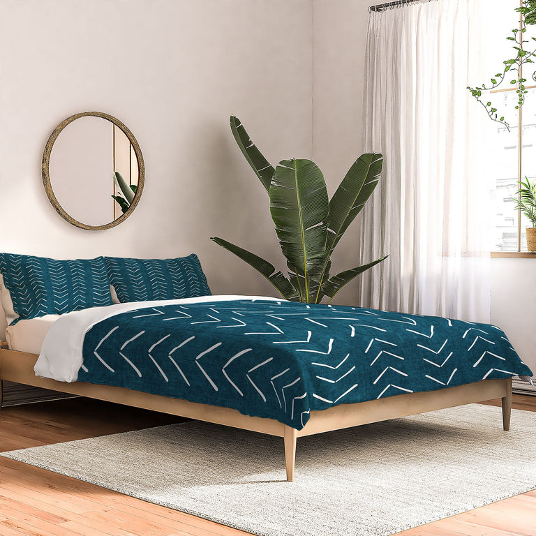 MUD CLOTH BIG ARROWS IN TEAL DUVET / COMFORTER