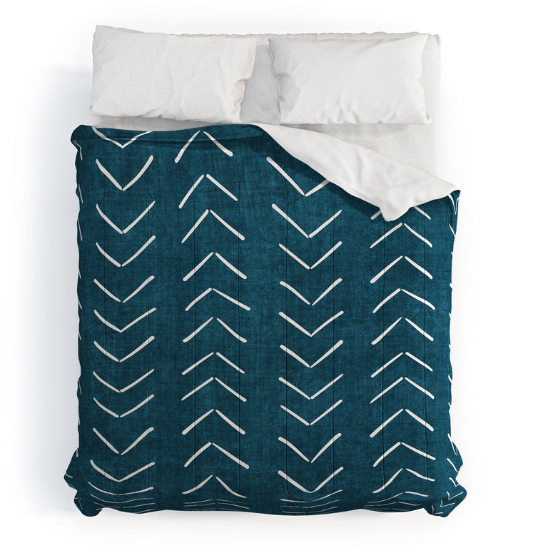 MUD CLOTH BIG ARROWS IN TEAL DUVET / COMFORTER