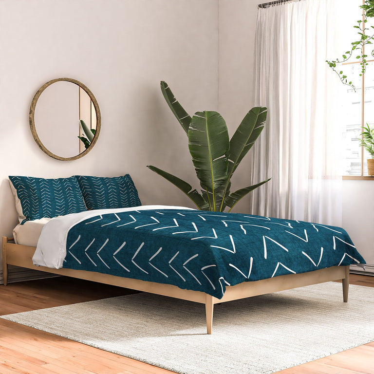 MUD CLOTH BIG ARROWS IN TEAL DUVET / COMFORTER