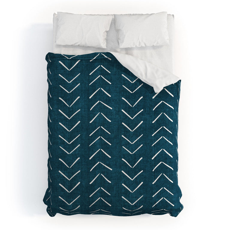 MUD CLOTH BIG ARROWS IN TEAL DUVET / COMFORTER