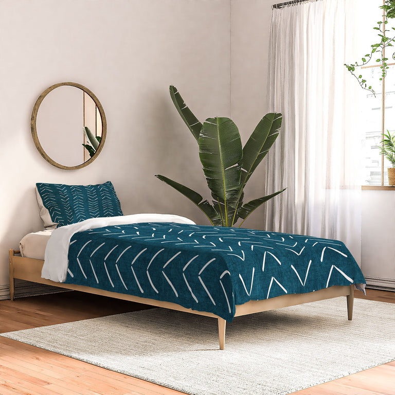 MUD CLOTH BIG ARROWS IN TEAL DUVET / COMFORTER