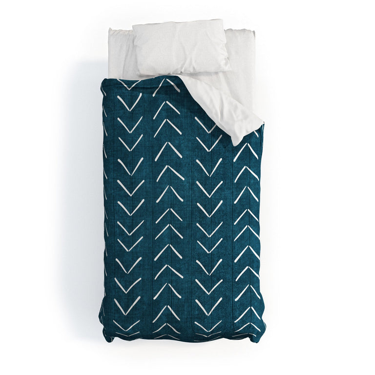 MUD CLOTH BIG ARROWS IN TEAL DUVET / COMFORTER