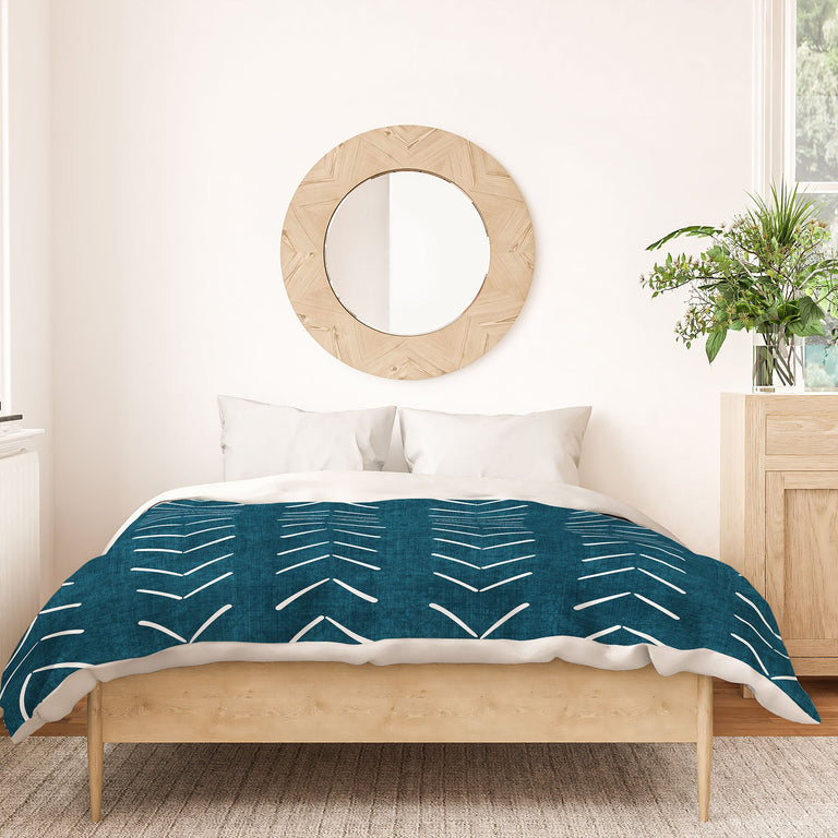 MUD CLOTH BIG ARROWS IN TEAL DUVET / COMFORTER
