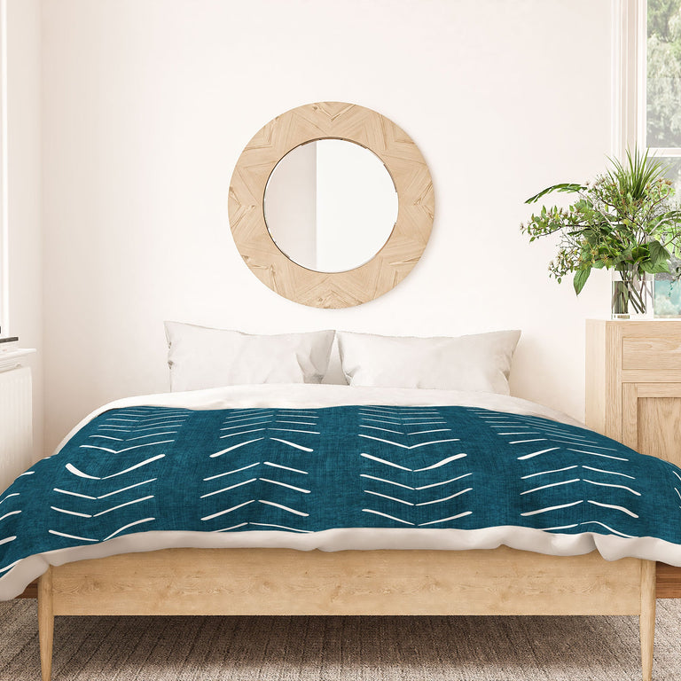 MUD CLOTH BIG ARROWS IN TEAL DUVET / COMFORTER