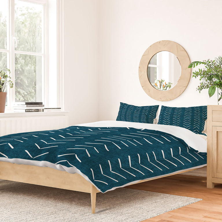 MUD CLOTH BIG ARROWS IN TEAL DUVET / COMFORTER