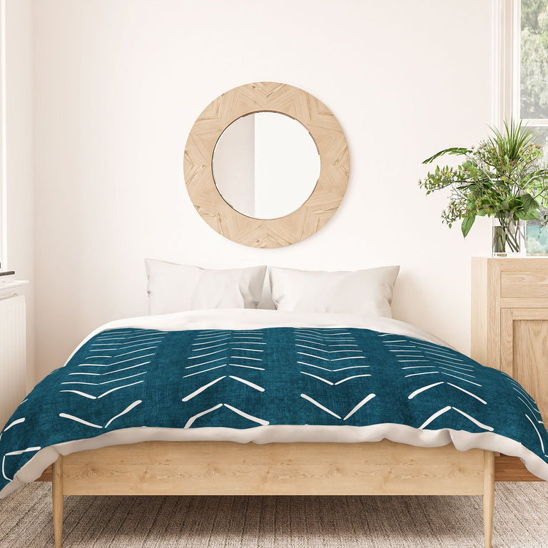 MUD CLOTH BIG ARROWS IN TEAL DUVET / COMFORTER