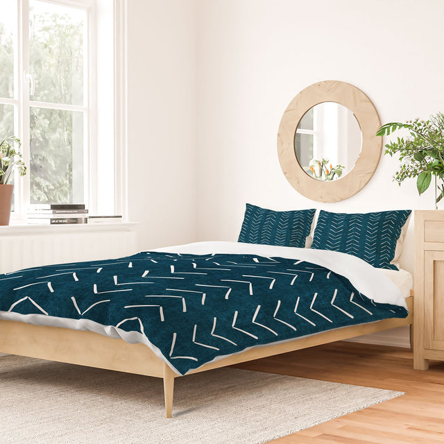 MUD CLOTH BIG ARROWS IN TEAL DUVET / COMFORTER