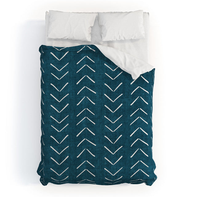 MUD CLOTH BIG ARROWS IN TEAL DUVET / COMFORTER