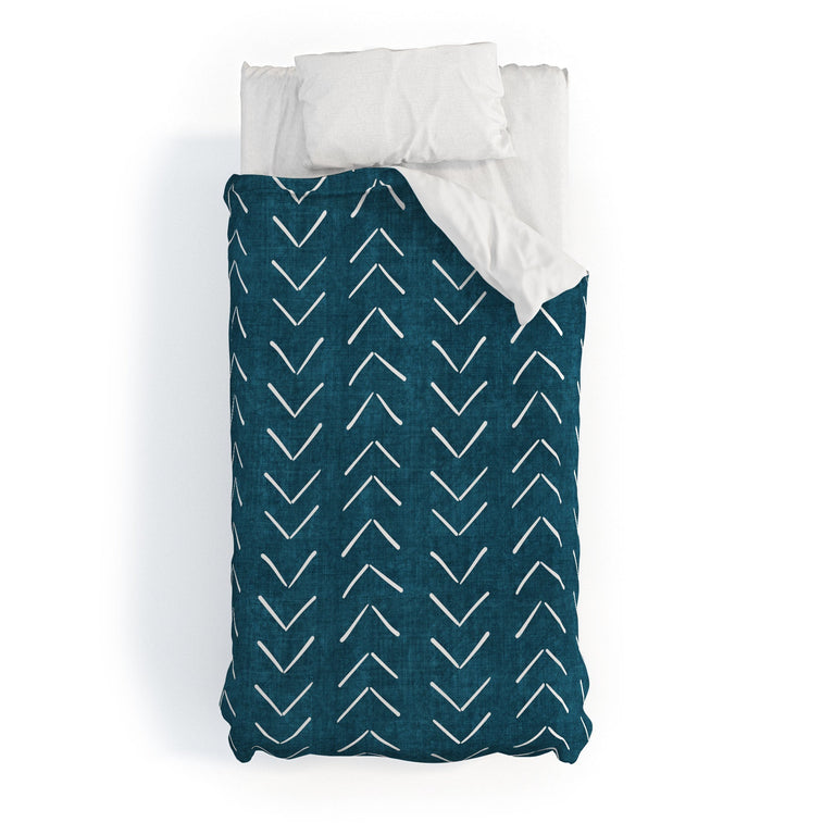 MUD CLOTH BIG ARROWS IN TEAL DUVET / COMFORTER