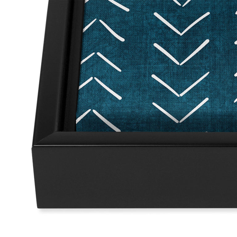 Mud Cloth Big Arrows in Teal Art Canvas