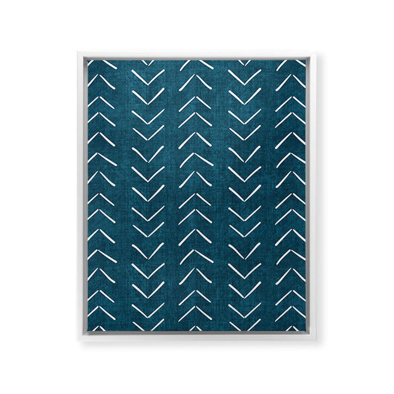 Mud Cloth Big Arrows in Teal Art Canvas