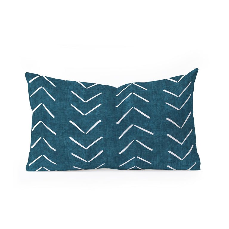 MUD CLOTH BIG ARROWS IN TEAL THROW PILLOW