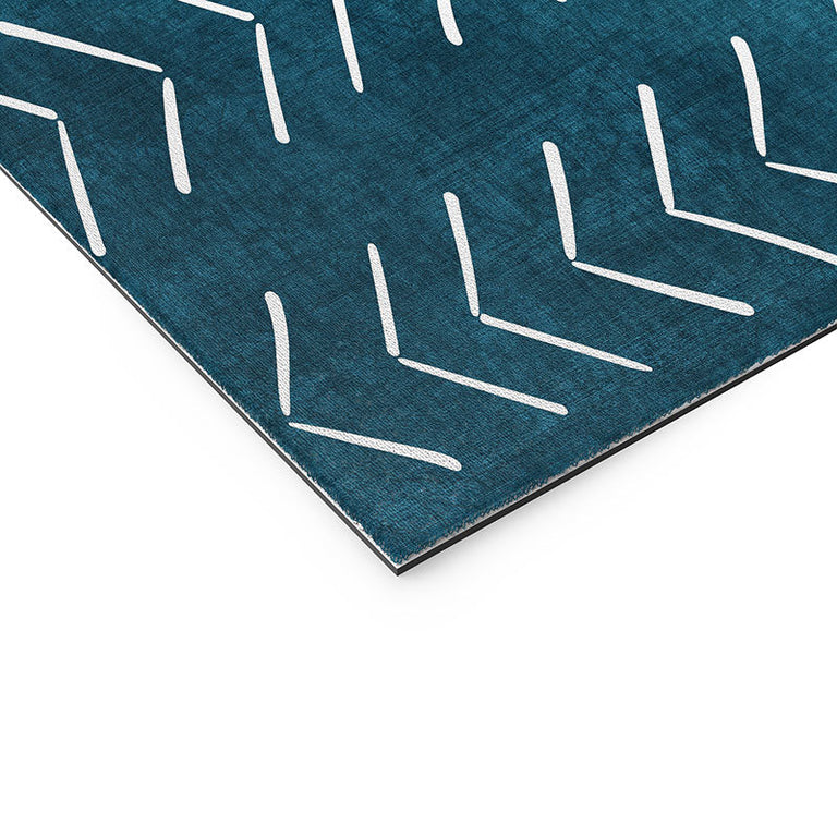 Mud Cloth Big Arrows in Teal Welcome Mat